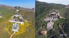 太原太山博物馆外围突现大坑，部分建筑